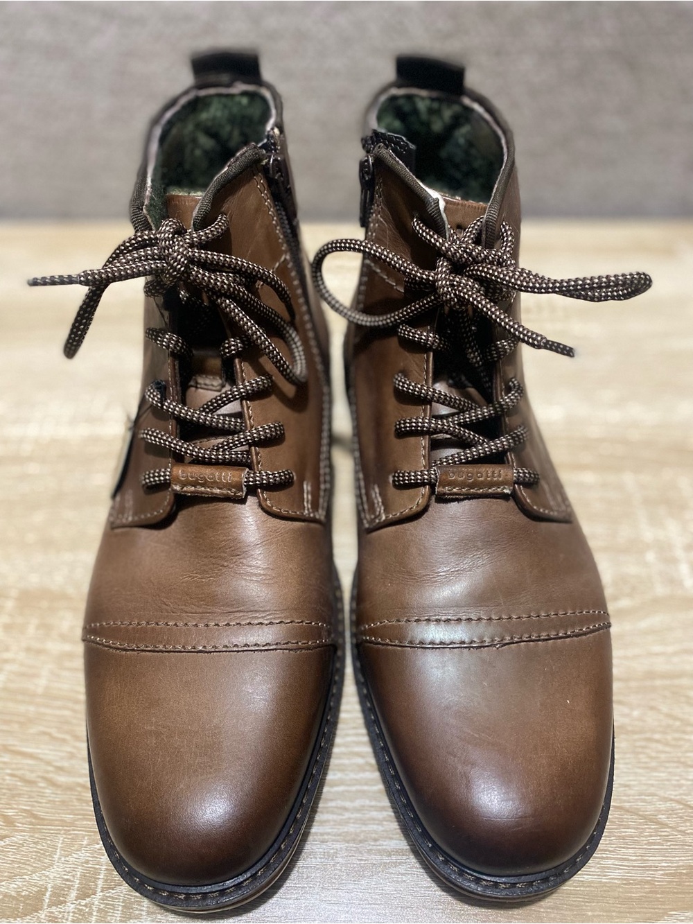 Bugatti Men's Brown Leather Chukka Lace-Up Boots